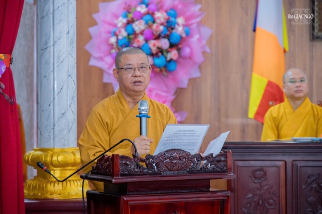 Thượng tọa Thích Minh Thanh phát biểu khai mạc