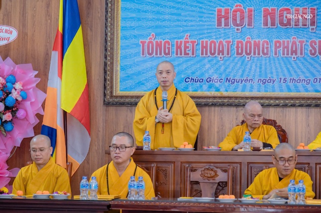 Thượng tọa Thích Quang Thạnh phát biểu chỉ đạo