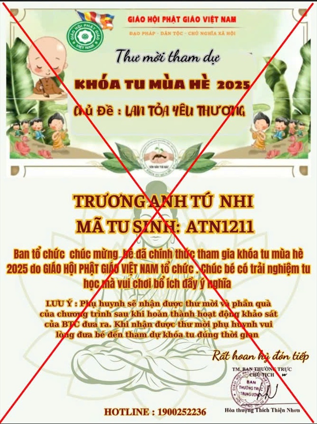 Thư mời tham dự mạo danh chữ ký lãnh đạo bà khuôn dấu GHPGVN trong thông tin trên mạng xã hội