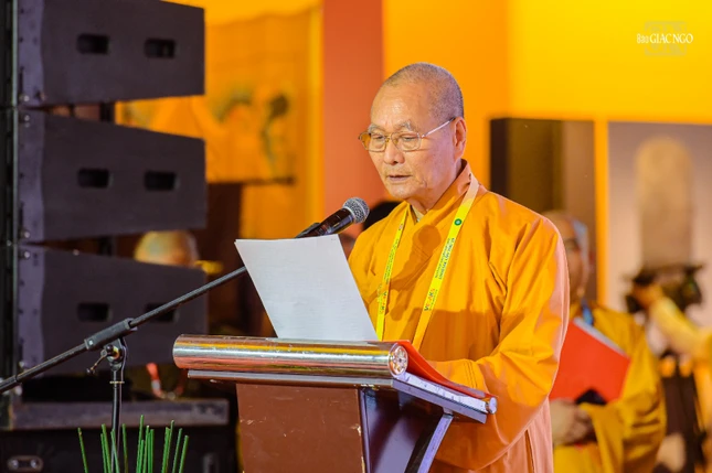 Hòa thượng Thích Hải Ấn phát biểu khai mạc