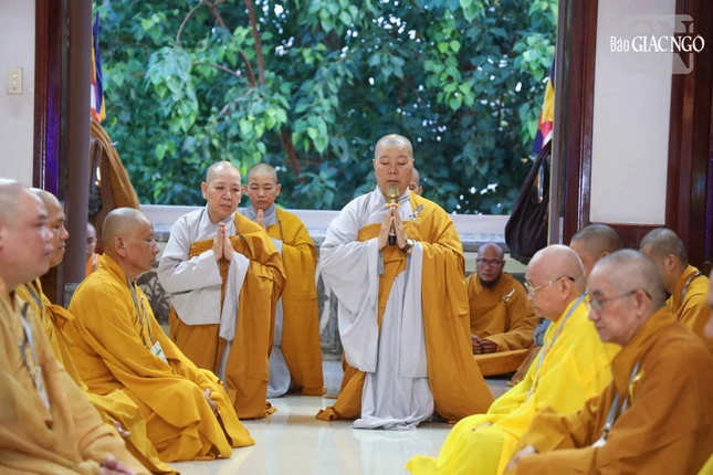 Đại diện chư Ni cầu pháp an cư với Đại Tăng