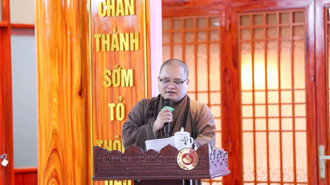 Đại đức Thích Quang Hội triển khai Thông tư số 256/TT-HĐTS của Hội đồng Trị sự GHPGVN