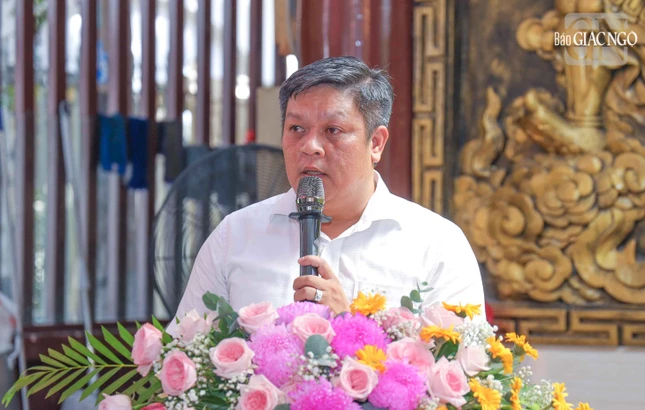 Ông Lâm Mạnh Cường thông tin về tình hình hoạt động P.Tân Hòa