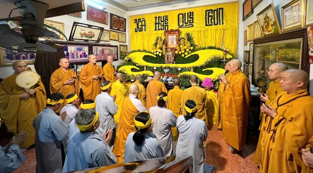 Lễ tưởng niệm tuần chung thất Hòa thượng Thích Thiện Tánh tại chùa Khánh Anh (phường Vườn Lài, TP.HCM)