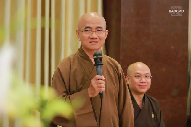 Thượng tọa Thích Thiện Quý, Phó ban kiêm Chánh Thư ký Ban Trị sự GHPGVN TP.HCM chia sẻ những khó khăn trong công tác điều hành Phật sự tại địa phương