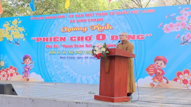 Đại đức Thích Tâm Nhơn phát biểu