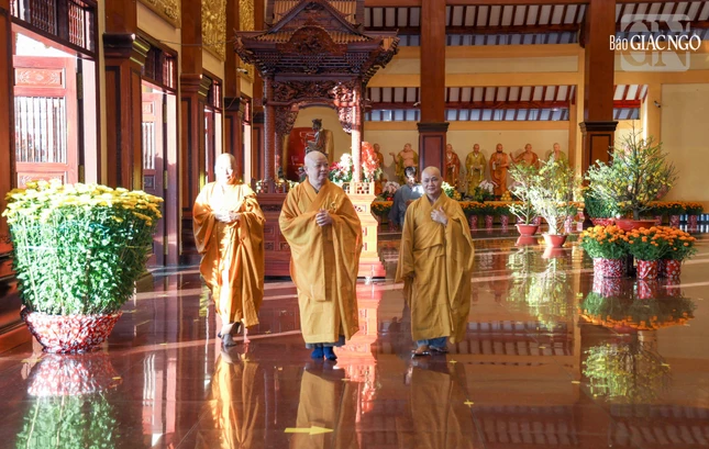 Tham quan cảnh sắc ngày xuân tại chánh điện Việt Nam Quốc Tự