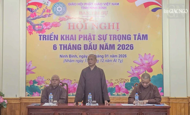 Hòa thượng Thích Quảng Hà phát biểu