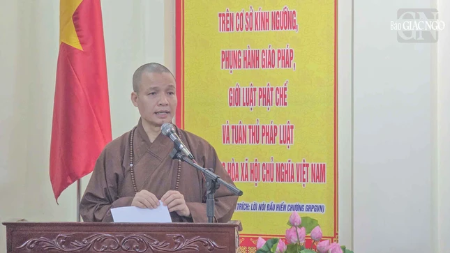 Thượng tọa Thích Minh Quang thông qua kế hoạch tổ chức Đại hội đại biểu Phật giáo tỉnh Ninh Bình