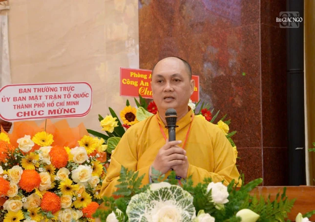 Thượng tọa Thích Thiện Chơn trình phương hướng hoạt động nhiệm kỳ tiếp theo