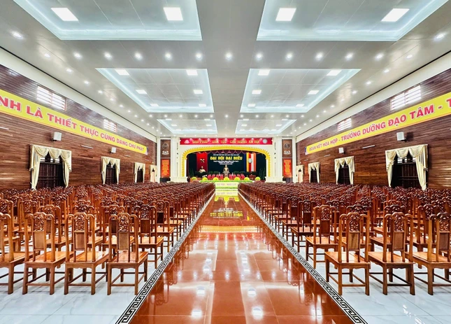 Hội trường Trúc Lâm Thiên Trường sẵn sàng đón tiếp 600 đại biểu tham dự đại hội
