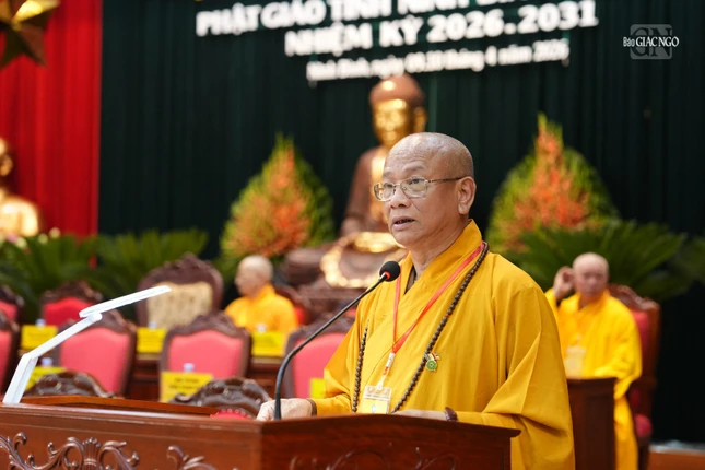 Hòa thượng Thích Quảng Hà phát biểu khai mạc