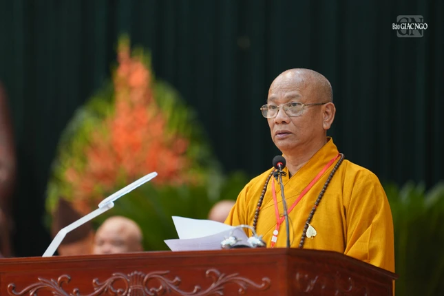Hòa thượng Thích Quảng Hà phát biểu khai mạc