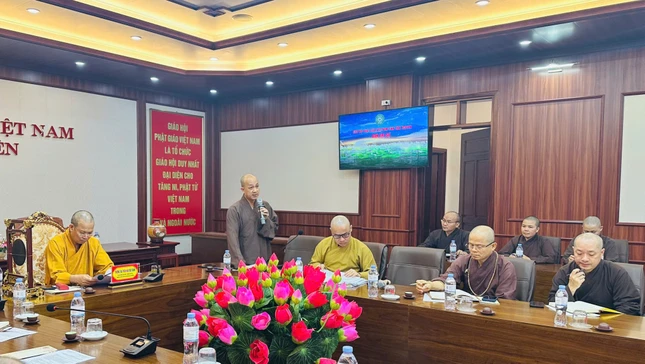 Thượng tọa Thích Chúc Tiếp triển khai các công tác Phật sự trọng tâm sắp đến