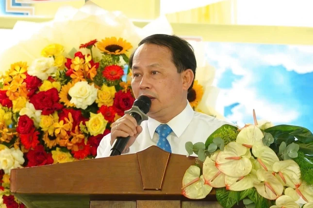 Chủ tịch Ủy ban MTTQVN P.Cẩm Lệ Trần Trung Thanh phát biểu chúc mừng