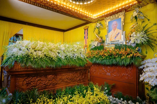 Giác linh đường Hòa thượng Thích Phước Minh tôn trí tại chùa Long Hoa (P.Tam Kỳ) - Ảnh: Đăng Huy