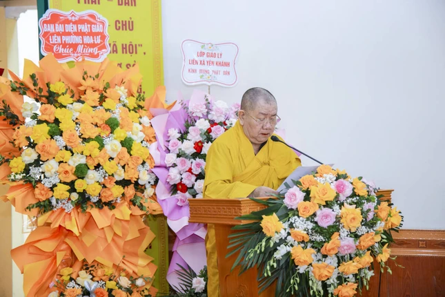 Hòa thượng Thích Thanh Tình tuyên đọc Thông điệp Đại lễ Phật đản Phật lịch 2570 của Đức Pháp chủ GHPGVN