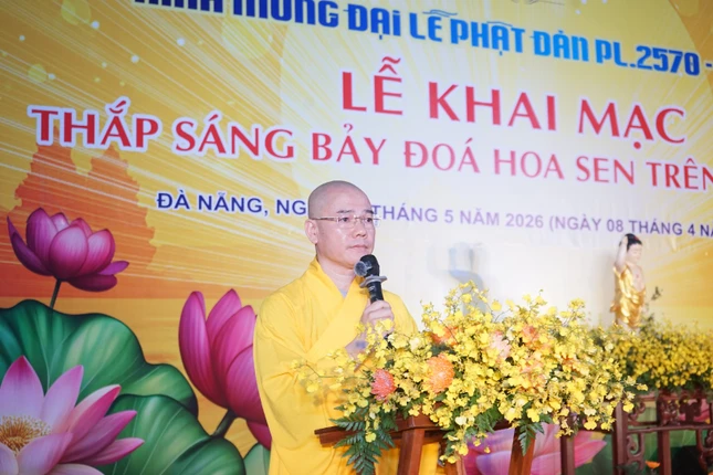 Thượng tọa Thích Thông Đạo phát biểu khai mạc