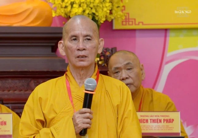 Hòa thượng Thích Thiện Thống, Phó Chủ tịch Hội đồng Trị sự lấy ý kiến về kết quả báo cáo hoạt động Phật sự của Ban Tăng sự, Kiểm soát và Ban Pháp chế Trung ương