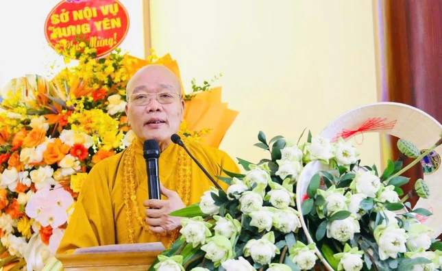 Hòa thượng Thích Thanh Hiện phát biểu chỉ đạo
