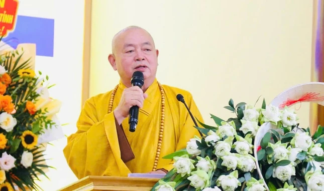 Thượng tọa Thích Thanh Hòa phát biểu khai mạc