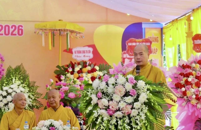 Thượng tọa Thích Tuệ Quang phát biểu khai mạc Thượng tọa Thích Tuệ Quang phát biểu khai mạc