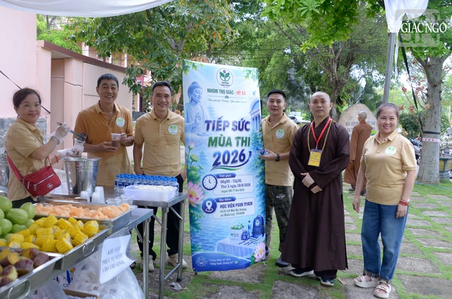 Nhóm thiện nguyện Thọ Giác tiếp sức mùa thi cử nhân Phật học khóa XXI năm 2026