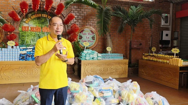 Phó Bí thư Thường trực Đảng ủy phường Bình Lợi Trung Võ Hoàng Phú phát biểu