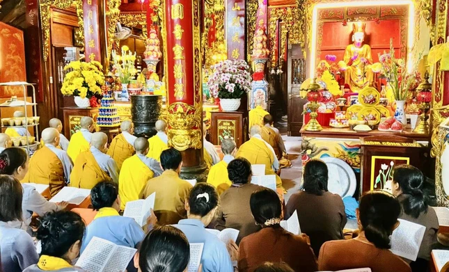 Trường hạ chùa Trà Lũ Trung trang nghiêm tổ chức lễ tạ pháp