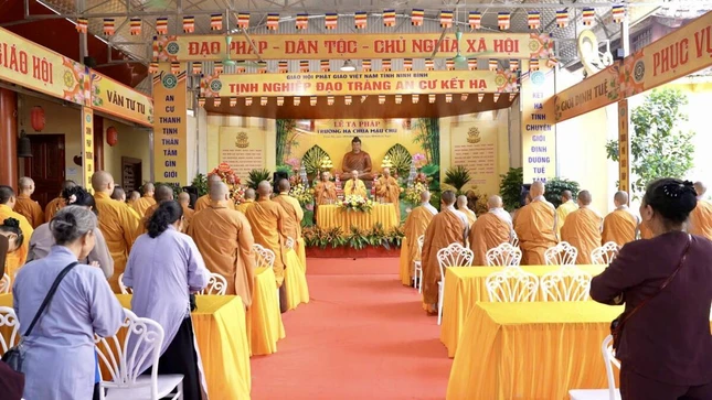 54 hành giả hạ trường chùa Mậu Chử trang nghiêm lễ tạ pháp