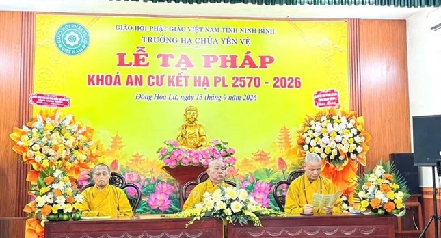 Trường hạ chùa Yên Vệ trang nghiêm cử hành lễ Tạ pháp, viên mãn mùa An cư kết hạ Phật lịch 2570