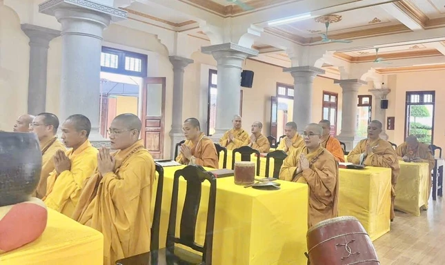 Tại trường hạ chùa Linh Ứng, xã Hải Thịnh
