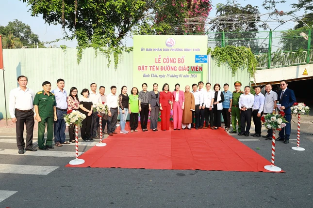 UBND phường Bình Thới tổ chức lễ công bố việc đặt tên đường Giác Viên