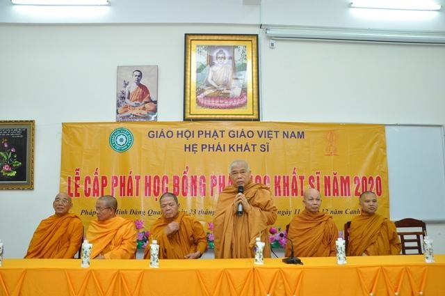 Hòa thượng Thích Giác Toàn phát biểu tại buổi lễ