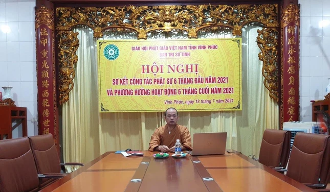 Đại đức Thích Thanh Lâm, Phó trưởng Ban Thường trực Ban Trị sự GHPGVN tỉnh Vĩnh Phúc chủ trì hội nghị Đại đức Thích Thanh Lâm, Phó trưởng Ban Thường trực Ban Trị sự GHPGVN tỉnh Vĩnh Phúc chủ trì hội nghị