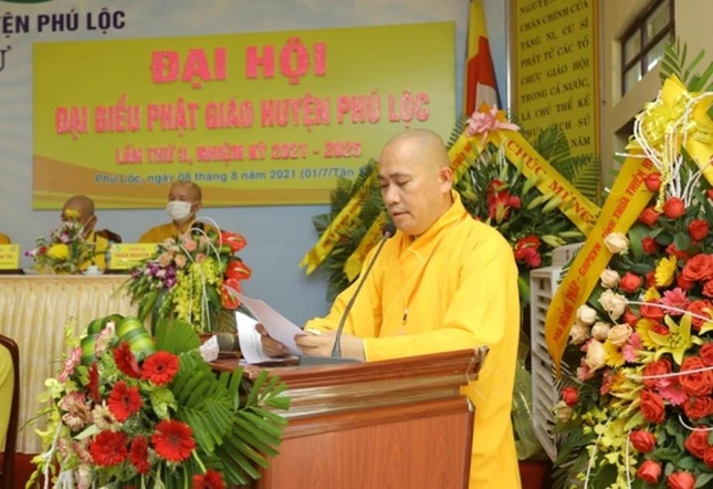 Đại đức Thích Hồng Nghĩa phát biểu khai mạc