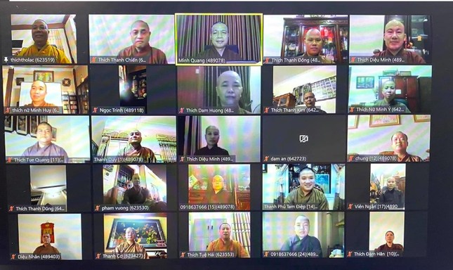 Hội nghị trực tuyến dưới sự chủ trì của Thượng tọa Thích Thọ Lạc, Trưởng ban Trị sự GHPGVN tỉnh Ninh Bình - Ảnh: T.T.L Hội nghị trực tuyến dưới sự chủ trì của Thượng tọa Thích Thọ Lạc, Trưởng ban Trị sự GHPGVN tỉnh Ninh Bình - Ảnh: T.T.L