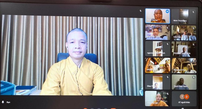 Lễ tạ pháp khoá An cư kiết hạ được kết nối trực tuyến đến 3 hạ trường và các chùa có hành giả an cư trong toàn tỉnh