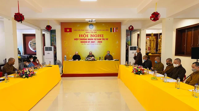 Toàn cảnh Hội nghị hiệp thương nhân sự Ban Trị sự GHPGVN huyện Gia Viễn