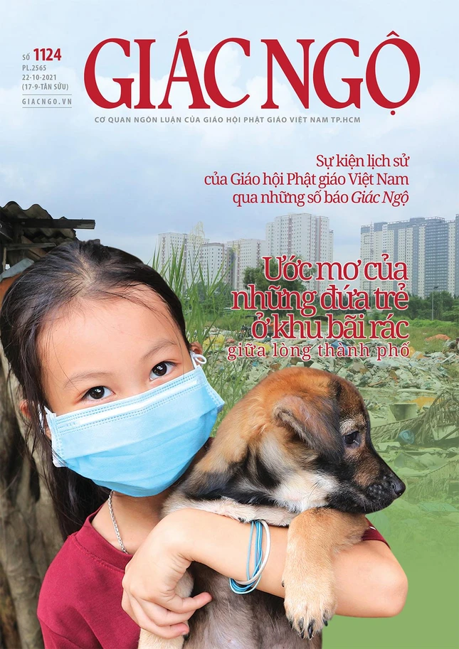 Bìa 1 báo Giác Ngộ số 1124 - Mỹ thuật: Tống Viết Diễn