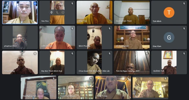 Phiên họp trực tuyến Ban Thường trực Ban Trị sự Phật giáo tỉnh Đắk Lắk