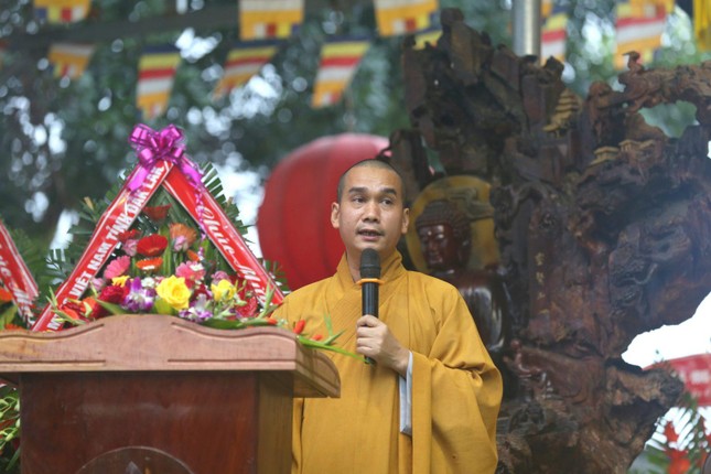Đại đức Thích Trí Minh phát biểu khai mạc