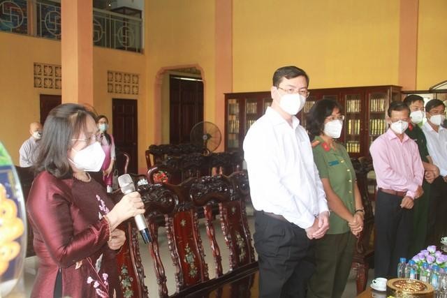 Bà Nguyễn Thị Yến phát biểu