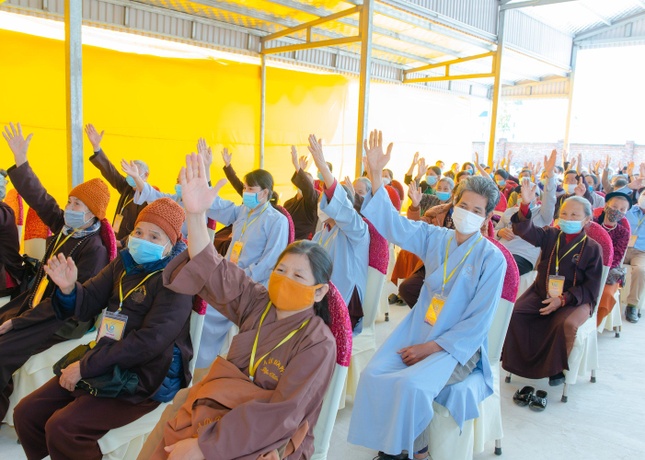 Hội nghị biểu quyết thông qua nhân sự Ban Trị sự Phật giáo huyện Hoằng Hóa nhiệm kỳ 2021-2026