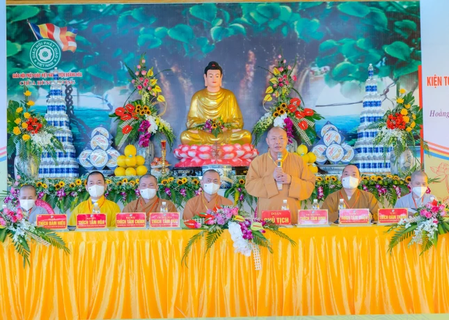 Đại đức Thích Tâm Định phát biểu