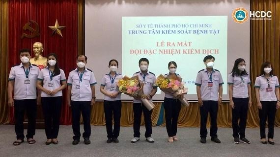 Đội đặc nhiệm kiểm dịch phòng chống dịch Covid-19 tại lễ ra mắt
