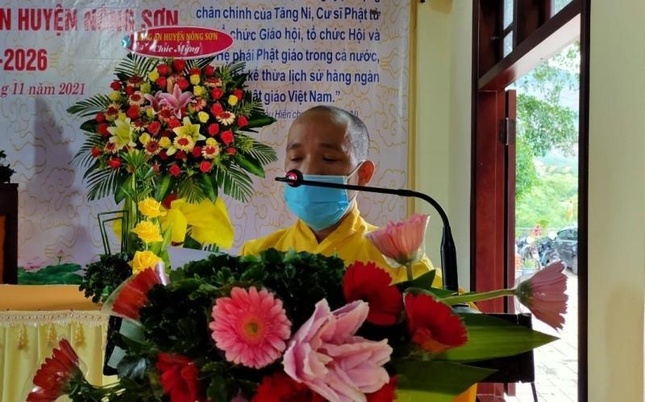 Đại đức Thích Chúc Ngộ phát biểu khai mạc