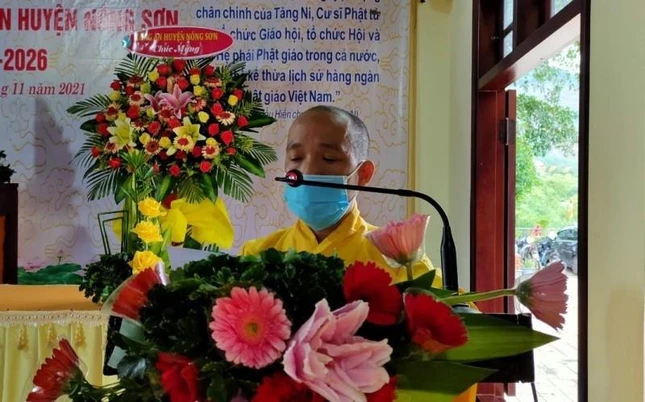 Đại đức Thích Chúc Ngộ phát biểu khai mạc