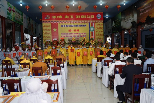 Tân Ban Trị sự Phật giáo quận Ngũ Hành Sơn nhiệm kỳ VI (2021-2026) ra mắt và phát biểu nhận nhiệm vụ tại đại hội