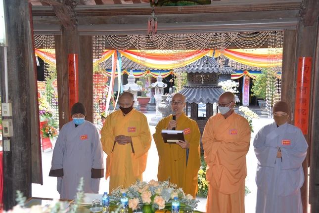 Tân Ban Trị sự Phật giáo quận Lê Chân nhiệm kỳ 2021-2026 ra mắt và phát biểu nhận nhiệm vụ